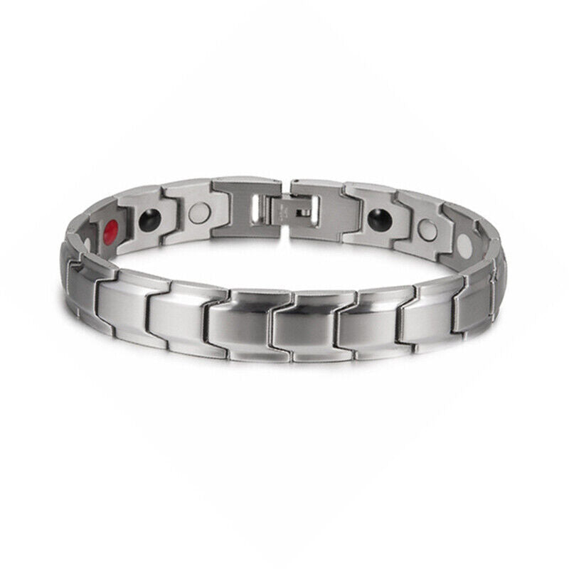 Classic Titanium Steel Anti-snoring Wrist Watch Men Magnetic Therapy Bracelet