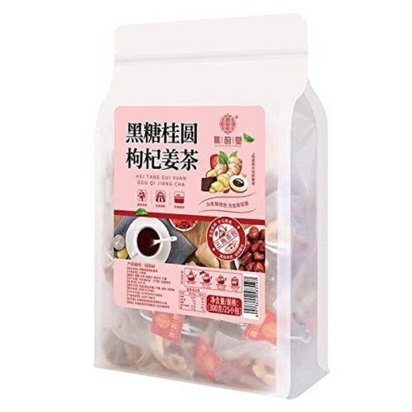 Black Sugar Longan Goji Ginger Tea 10.58 Oz Sweet Flower and Fruit Tea 300g