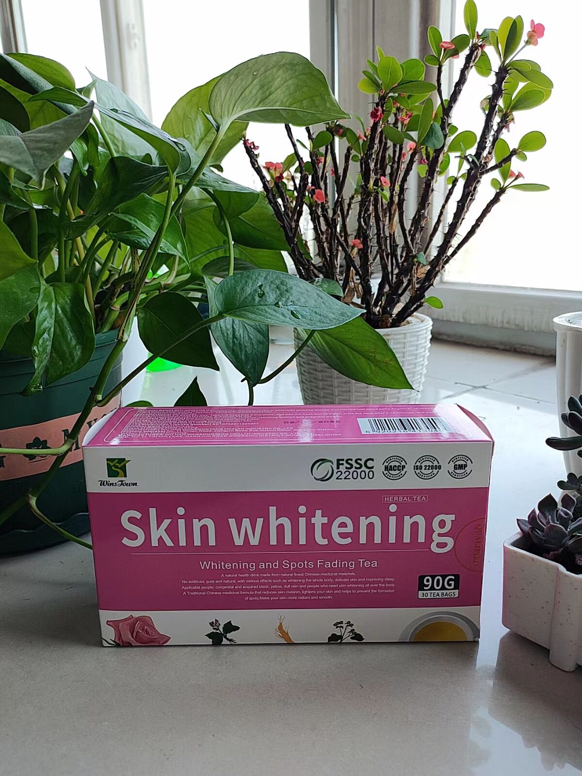New Fashion skin whitening tea Collagen Rose and lemon 7days Beauty tea 3g*30