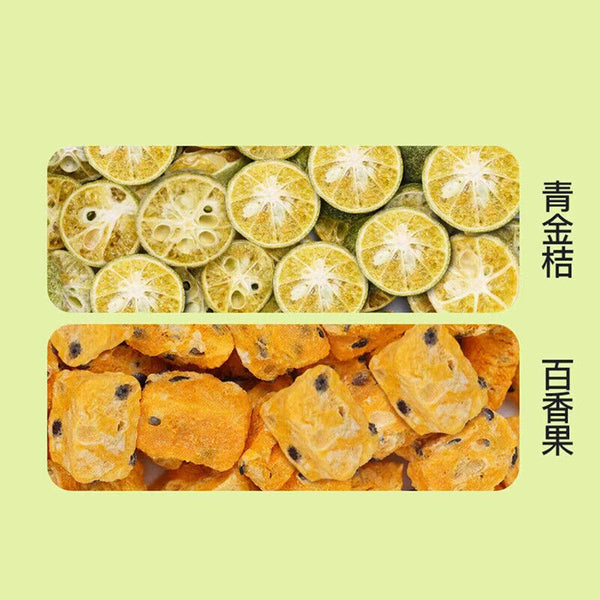 Grüner Kumquat Tee 40g Passionsfrucht Tee 60g Gefriergetrockneter Fruchttee
