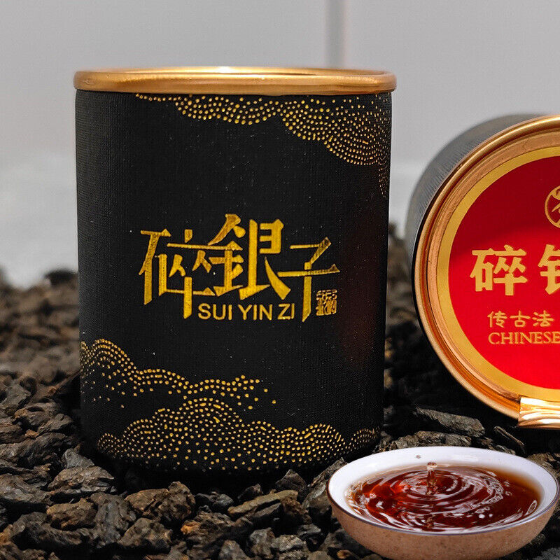 HelloYoung 30g Small Can of Crushed Silver Tea Fossilized Ripe Pu-erh Tea Ripe Tea 糯米香特级茶叶