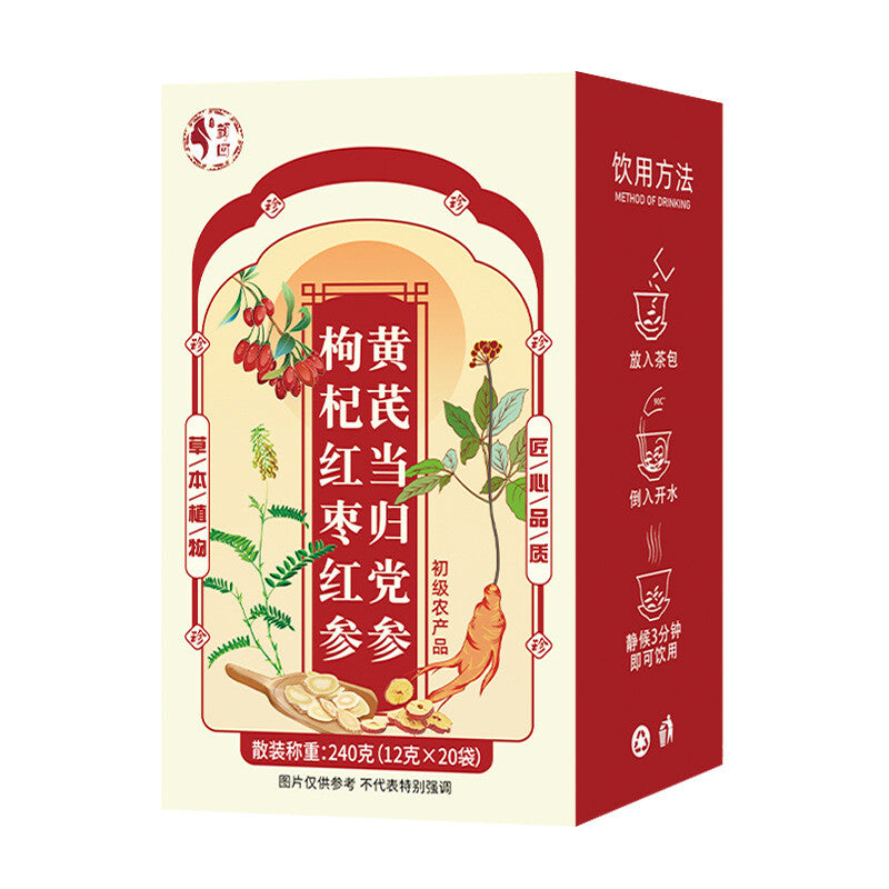Angelica, Goji, Longan, Astragalus Red Ginseng & Maidong Herbal Tea