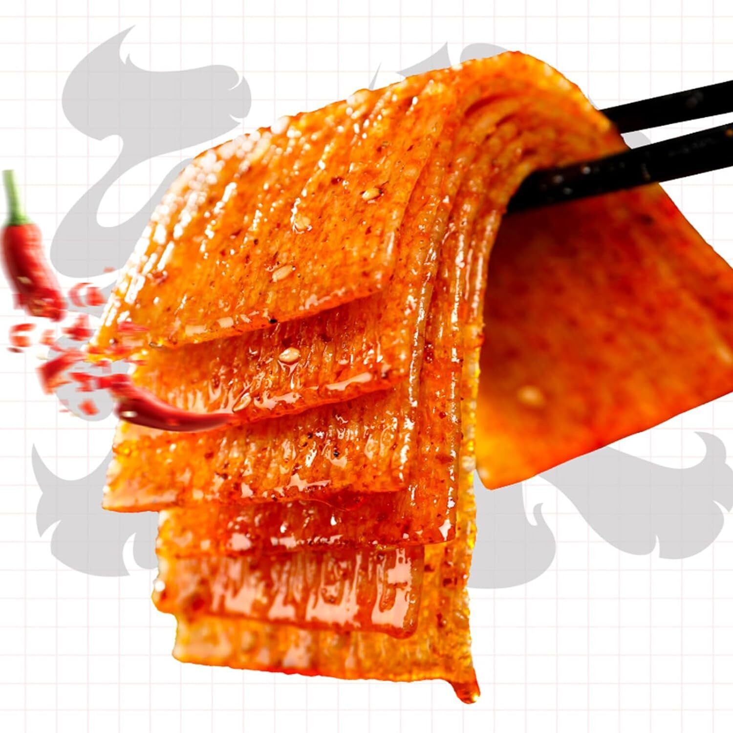 Spicy Strip Small Gluten Latiao Snack Food - Chinese Special Vegan Spicy Flavour