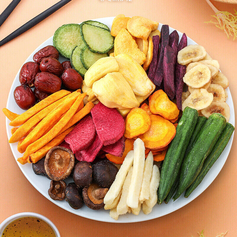 Mixed Fruit and Veggie Chips Dehydrated Healthy Snack with Okra 500g