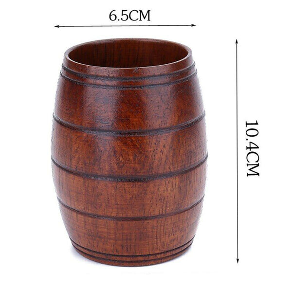 Wood Cup Beer Coffee Milk Juice Tea Cup Natural Classical Handcrafted Jujube Cup