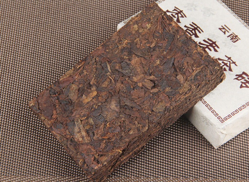 HelloYoung Puerh Tea Ripe Tea Brick Tea Date Fragrant Brick Big Leaf Old Tea Tea
