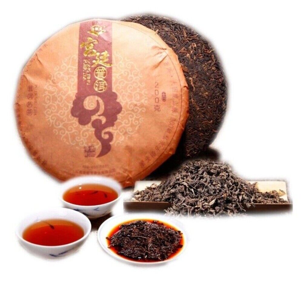 Yunnan Ripe Pu-erh Tea 200g Ancient Tree Cooked Loose Leaf Rich Earthy Flavor Main image