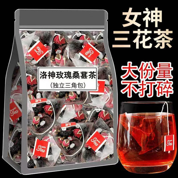 Mulberry Rose Roselle Tea Summer Flower and Fruit Tea  Goddess Plain Tea