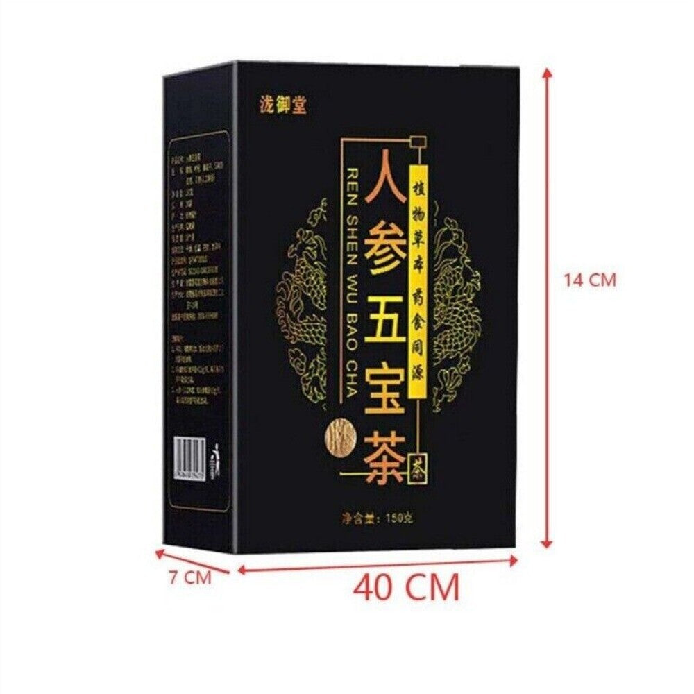 Ginseng Six Treasure Tea Kidney Liver Support with Red Dates Herbal Wellness
