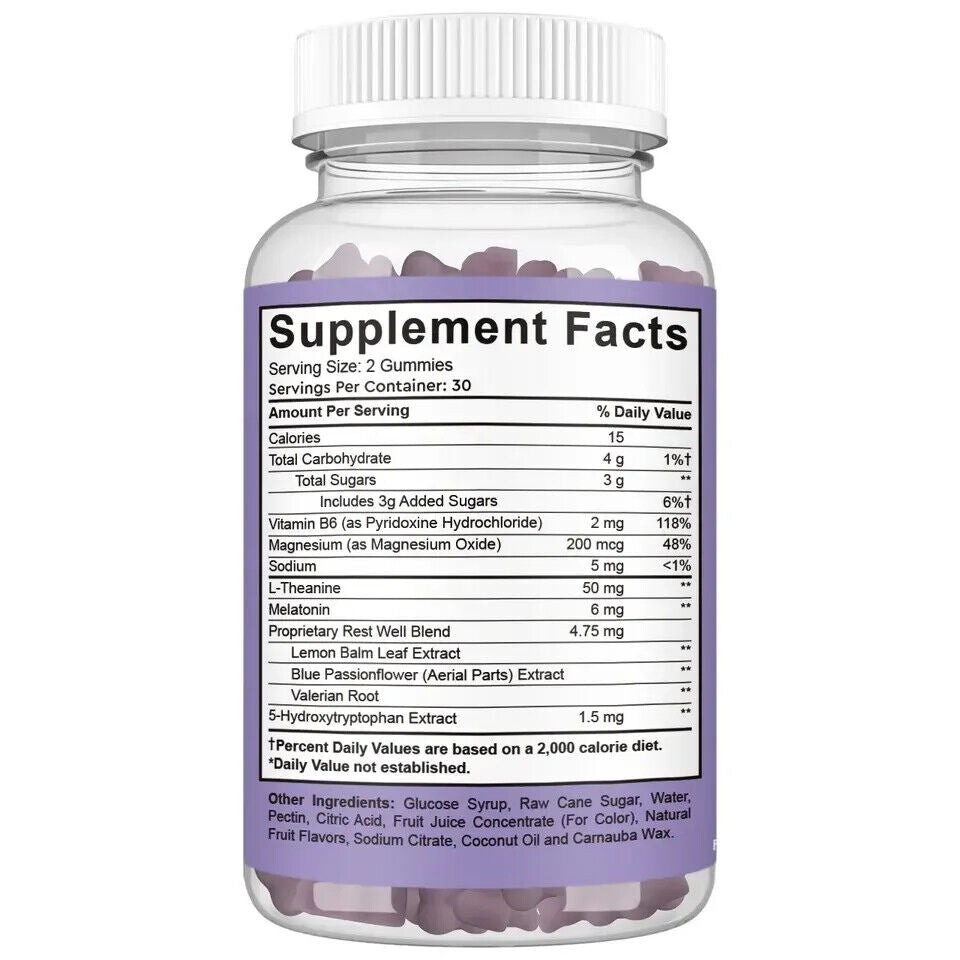 Dietary Supplement Vegan Me*latonin Gummies for Relaxation and Sleep 60PCS