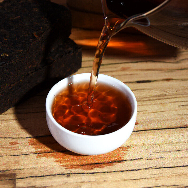 HelloYoung Yunnan Puerh Tea Ripe Tea Brick Tea Yiwu Tea Brick 500g/1.1lb