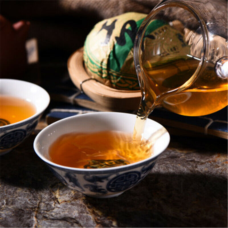 100g Yunnan Old Tea Tree Puer Tea Shen Pu'er Tea Cake cha Pu-erh Green Tea Cakes