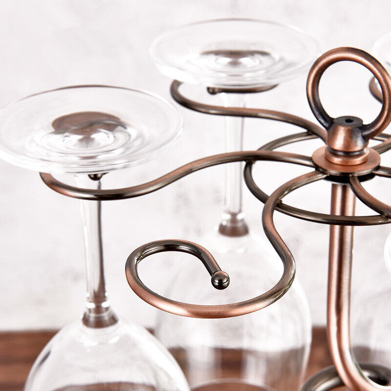 Stand Hanging Glasses Rack Bottle Holder Iron Wire Maple Leaf Hollow Wine Rack