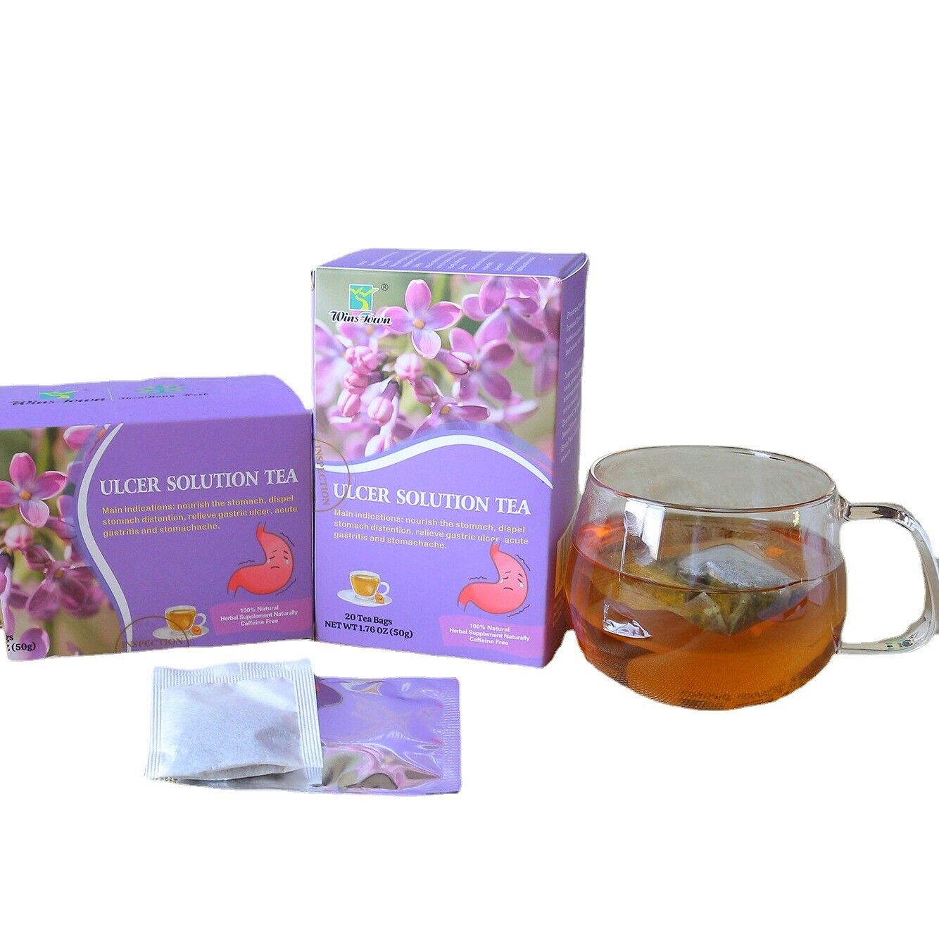 Ulcer Solution Tea Relieve Pain Gastric Protecting Herbal Tea 50g Main image