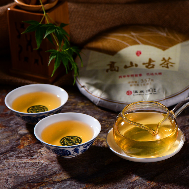 HelloYoung Ancient Tree Pu-erh Tea Organic Green Tea 357g Spring Cha Tea High Mountain