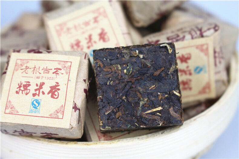 HelloYoung 500g Yunnan Menghai Glutinous Rice Pu-erh Tea Pu-erh Mini Tuocha Square Brick