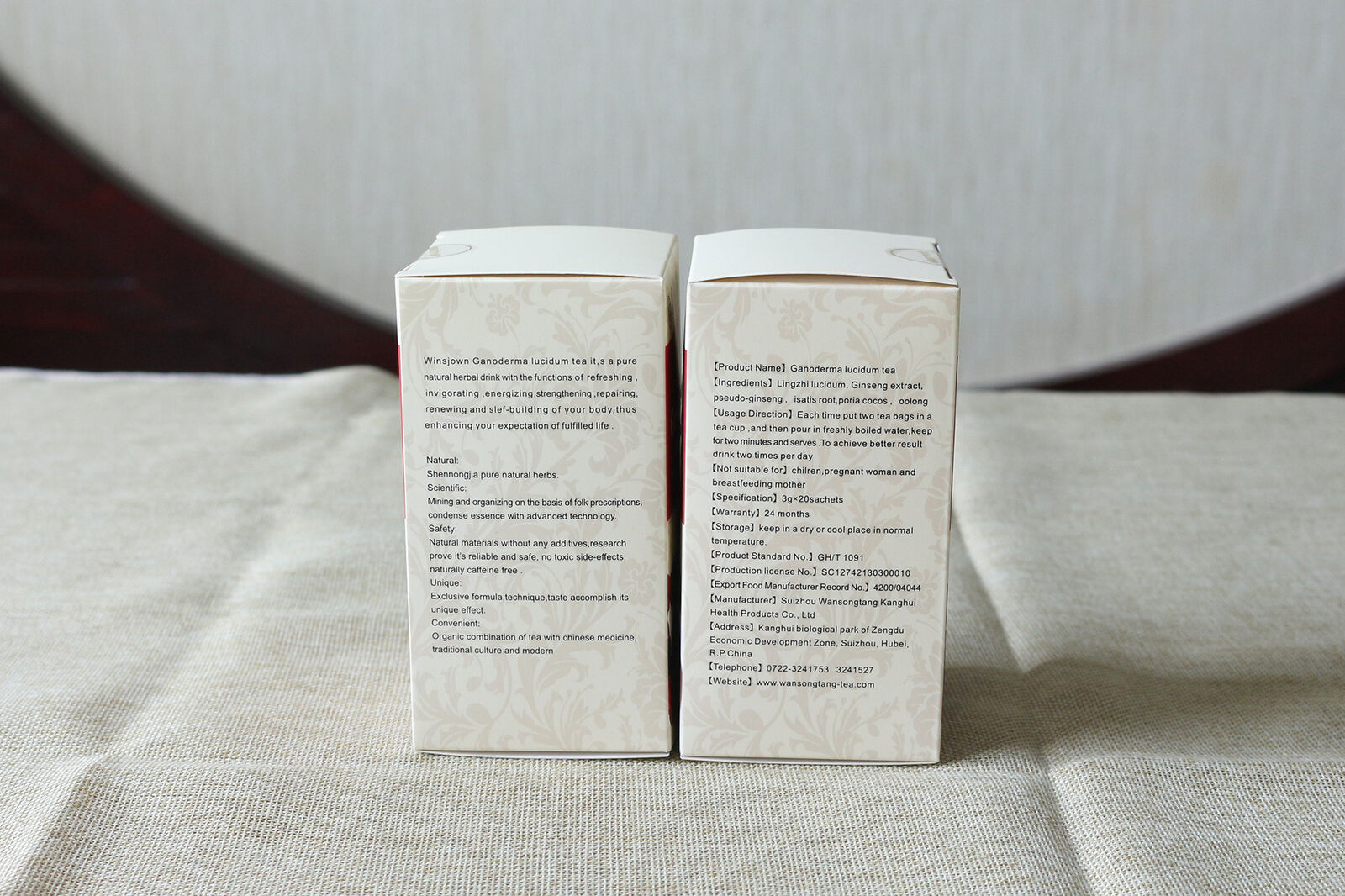 LIng Zhi Cha DuLi Bao Zhuang100% Natural Organic Raw Meterial packed 20 bags/box