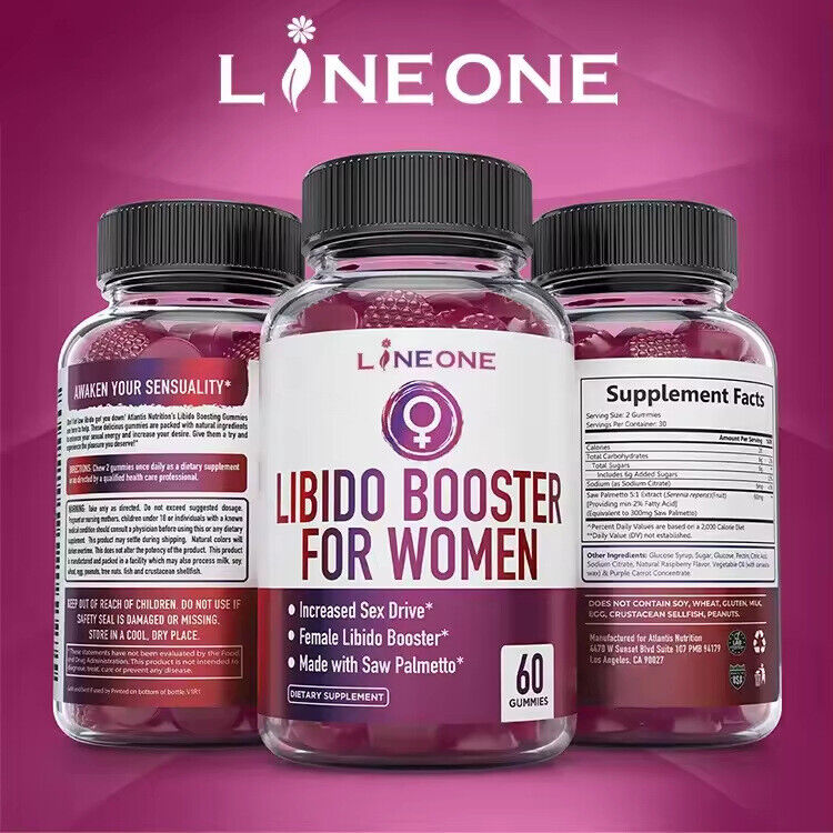 Hormone Balance Female Libido Booster Gummies - Sugar-Free, 60 Chewable Gummies
