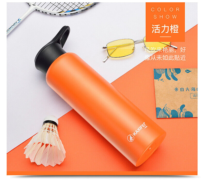 Vacuum Insulated Sport Water Bottle Stainless Steel Flask Jar Leak-proof Canteen