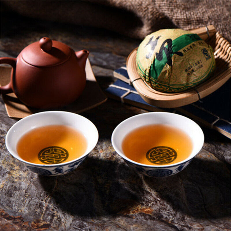 HelloYoung 100g Yunnan Old Tea Tree Puer Tea Shen Pu'er Tea Cake cha Pu-erh Green Tea Cakes