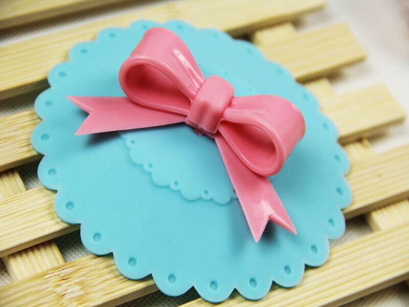 Lovely Bowknot Coffee Cup Anti-dust Silicone Cup Cover Silicone Seal Lid Cap