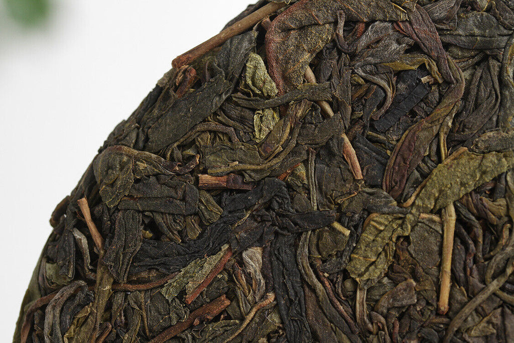 HelloYoung 357g Yunnan Pu-erh Tea Banzhang Big Leaf Pu-erh Raw Cakes Seven Seeds Cake Tea