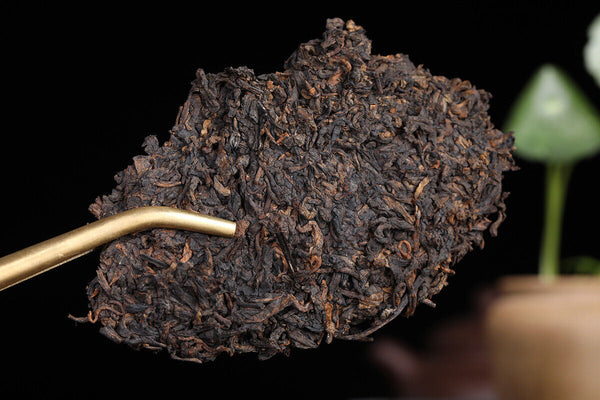 HelloYoung 357g Yunnan OldPanzhang Puerh Ripe Tea Cake Menghai Flavor Pure Material