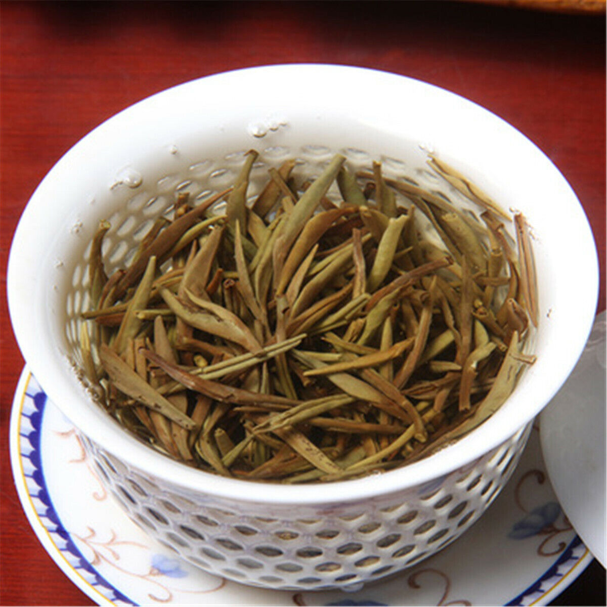 Organic White Tea Fuding Fujian Silver Needle Health Bai Hao Yin Zhen Cake 300g