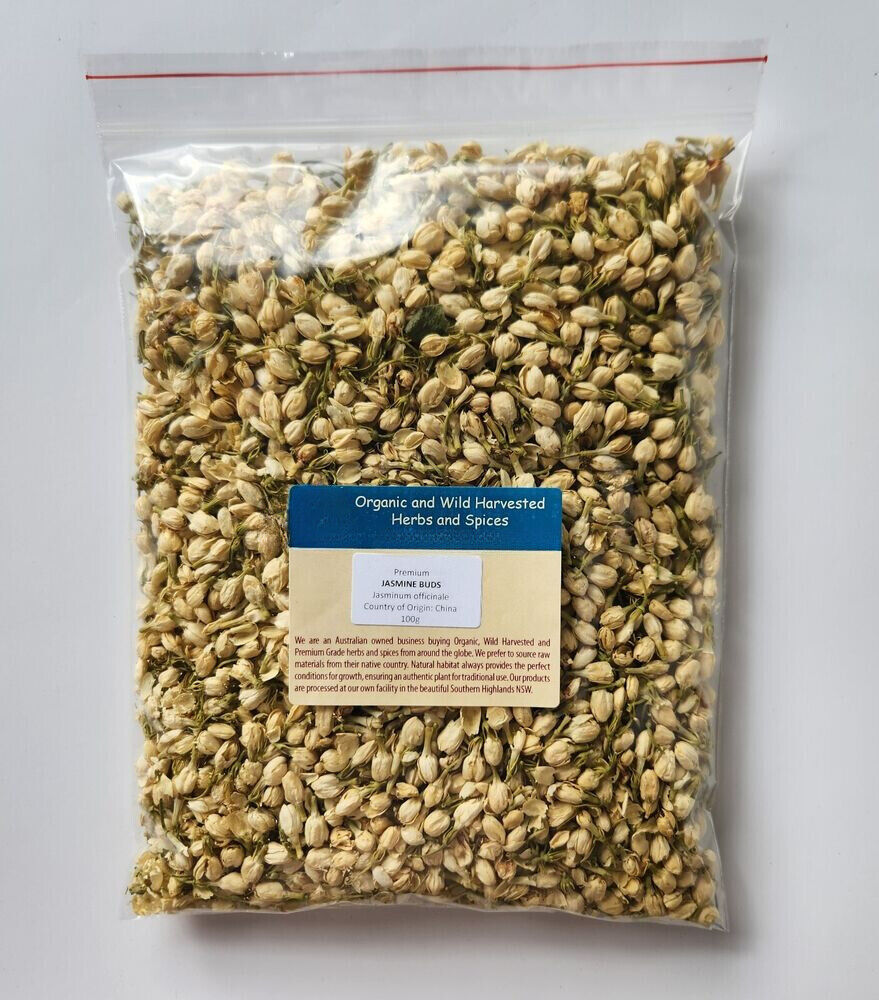 WHOLE JASMINE BUDS PREMIUM HARVEST HERBAL TEA 100g Jasminum officinal Dried Herb Main image
