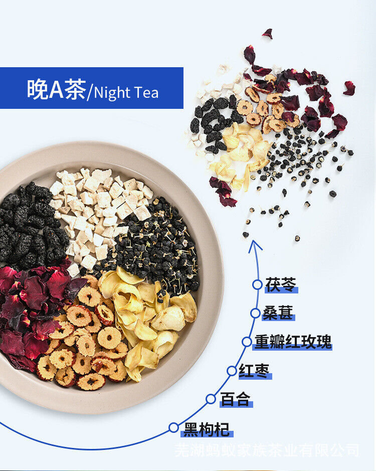 HelloYoung Flower Tea Mulberry Lily Poria Cocos Tea Cili Lemon Tea Flower Grass