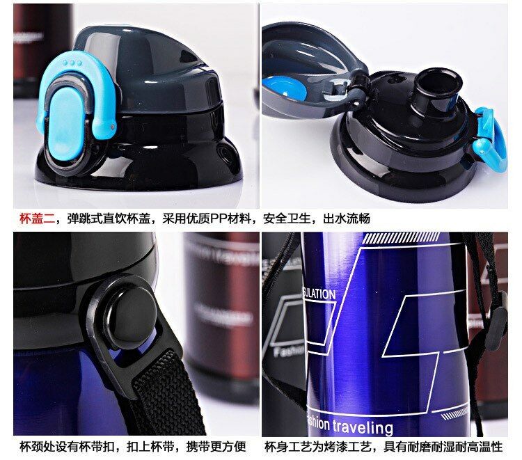 Portable Insulation Kettle Stainless Steel Double Vacuum Bottle Multifunctional