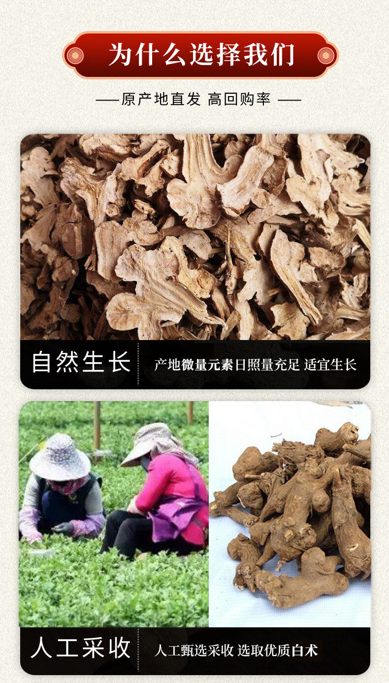 200g Atractylodes Powder Sulfur-free Chinese Herbs Freshly Ground Powder Bai Zhu