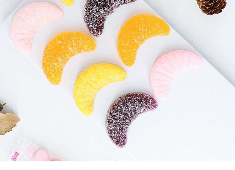 500g New Year Snack Bulk Orange Slice Gummies Fruit Flavor Mixed Soft Candy