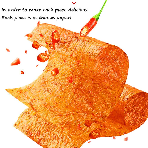 Spicy Strips - Spicy Gluten Latiao, Chinese Special Snack Food 78g (Pack of 2)