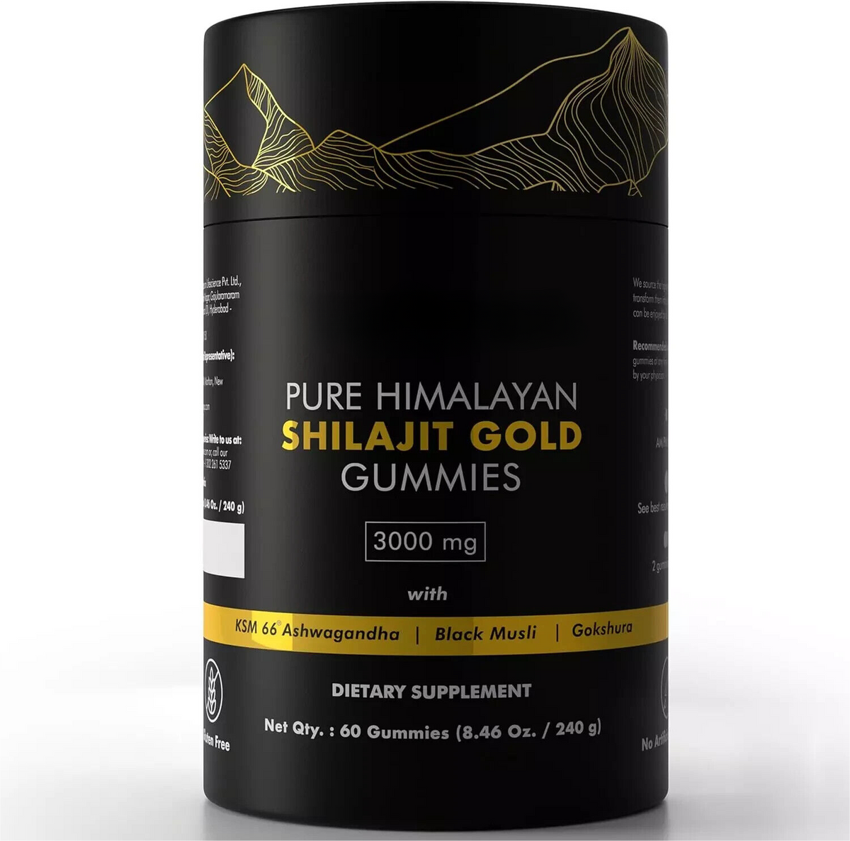 Immune Support Pure Himalayan Shilajit Gummies with Ashwagandha,Chaga Mushroom