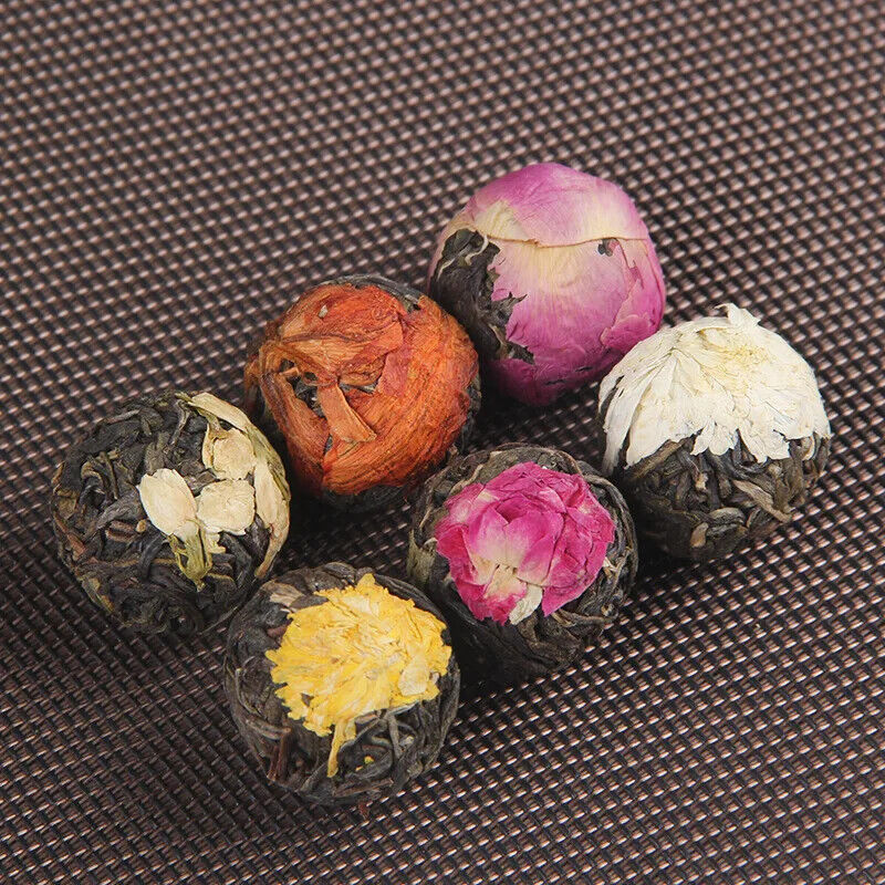 Flower Fragrance Yunnan Shen Puer Dragon Pearls with Different Flower Lily Rose