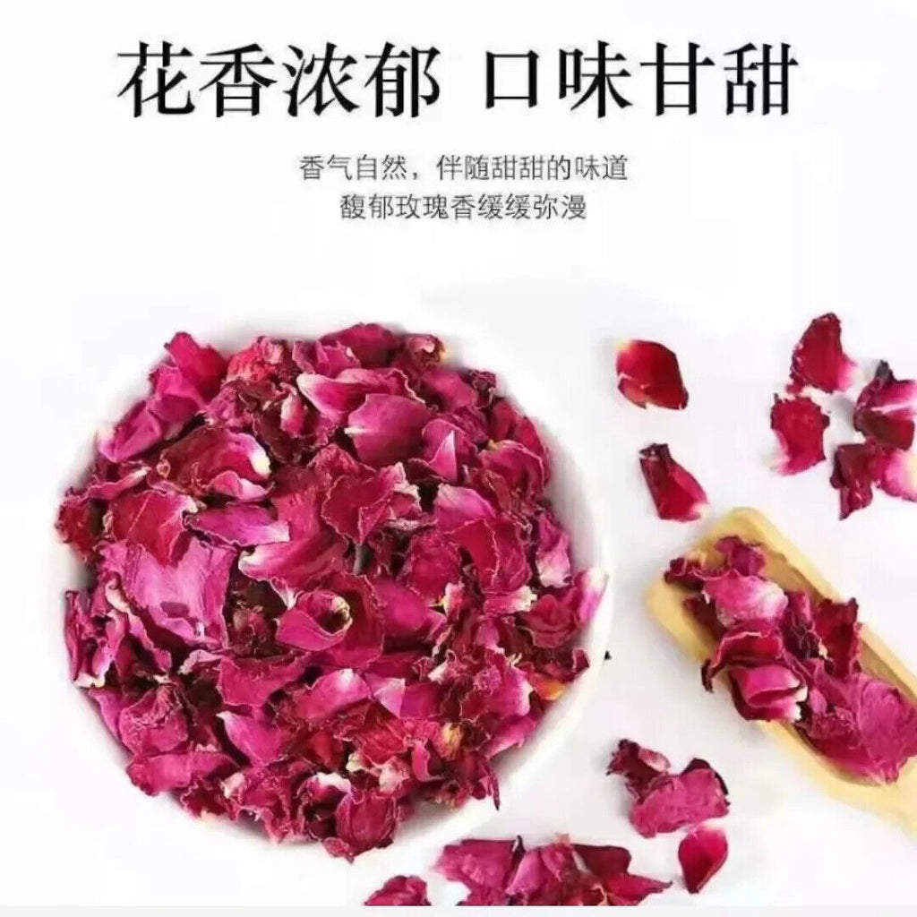 FullChea Dried Rose Petals 97g Edible Flowers Real Rose Petals