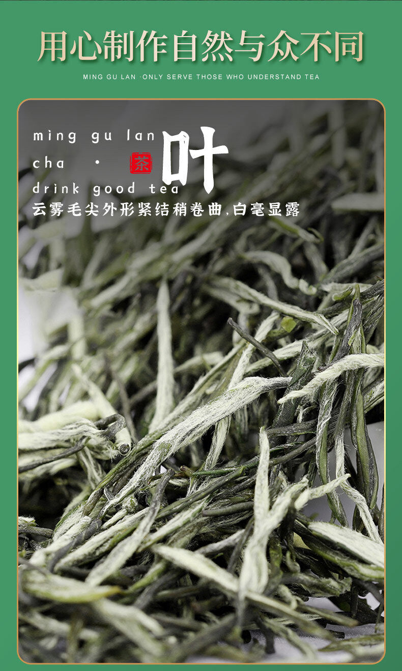 Minggulan Yunwu Maojian Tea  Green Tea Spring Good Tea Stir-fried Young Buds 76g