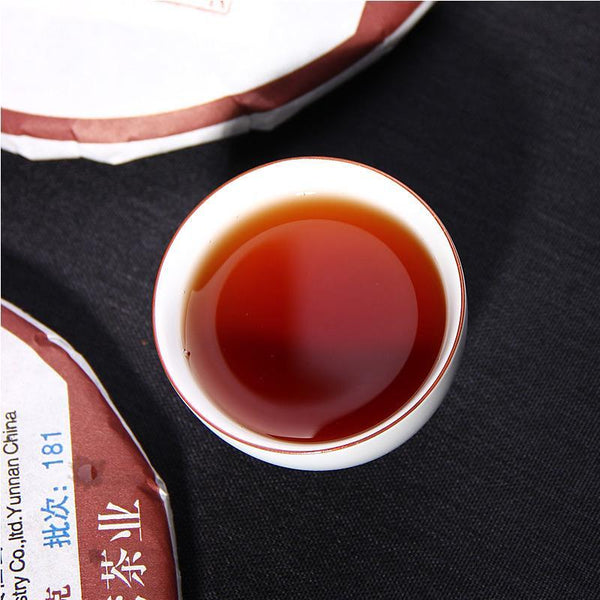 Yunnan Old Comrade Haiwan Shou Puer Tea，2018 LaoTongZhi 7578 Ripe Puer
