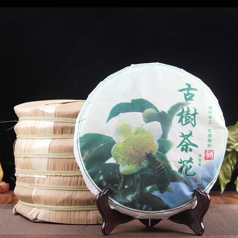 HelloYoung Pu-erh Tea Cake Raw Tea 357g Tea Flower Pu-erh Cake 谷花普洱茶饼生茶357g茶花普洱饼大雪山茶区普洱茶叶