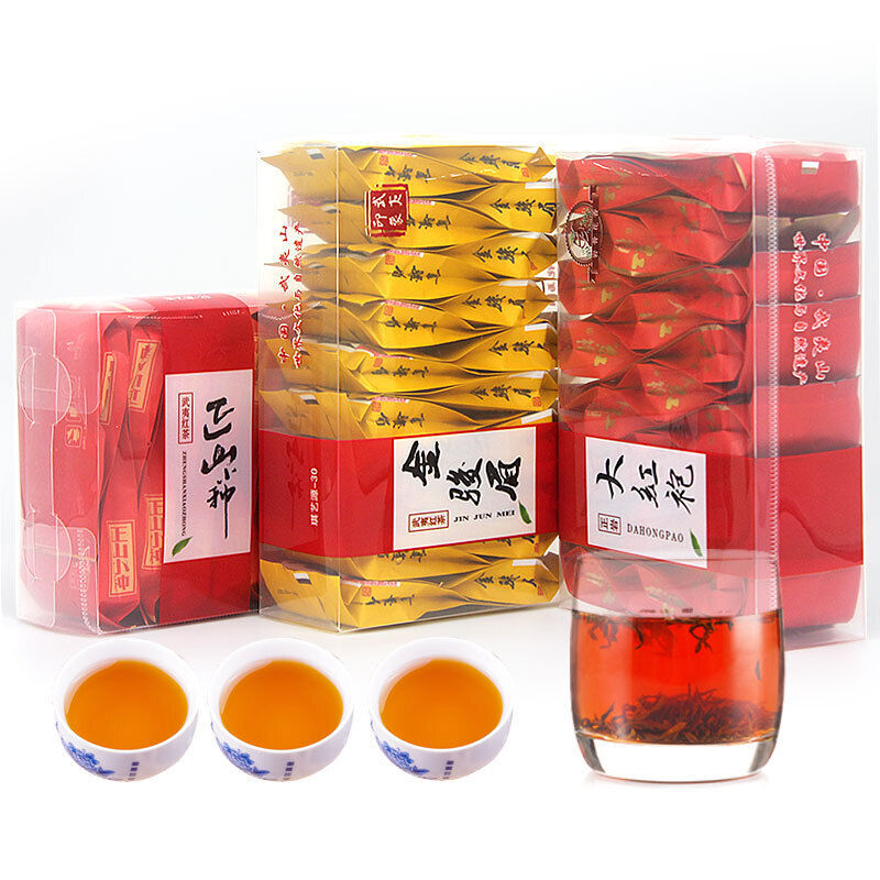 HelloYoung JinJunMei Zheng Shan Xiao Breed Black Tea Dahong Pao Oolong Jasmine Tea Bags 40g Main image