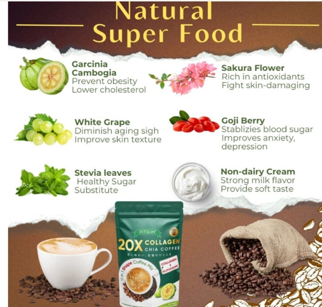 120g Collagen Protein Chia Seed Coffee - Original Flavor Superfood Blend