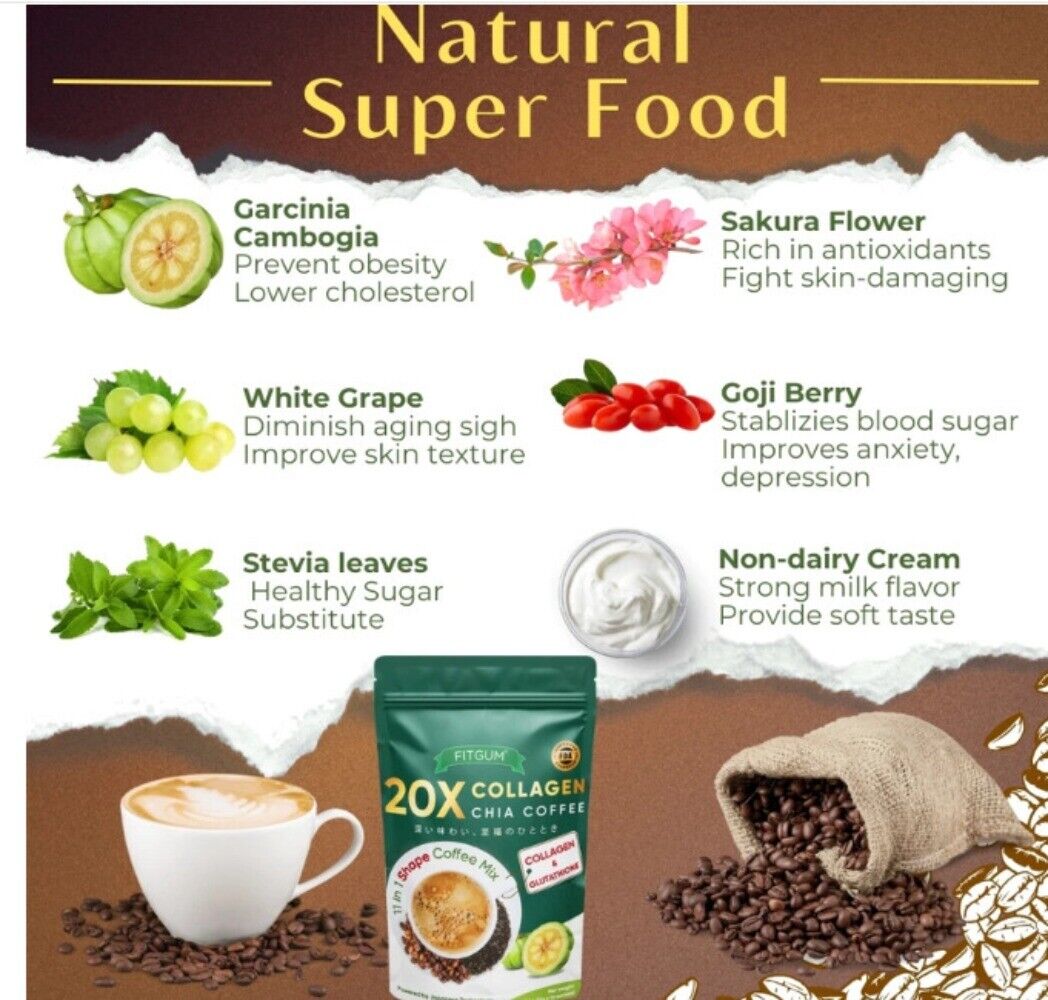 120g Collagen Protein Chia Seed Coffee - Original Flavor Superfood Blend