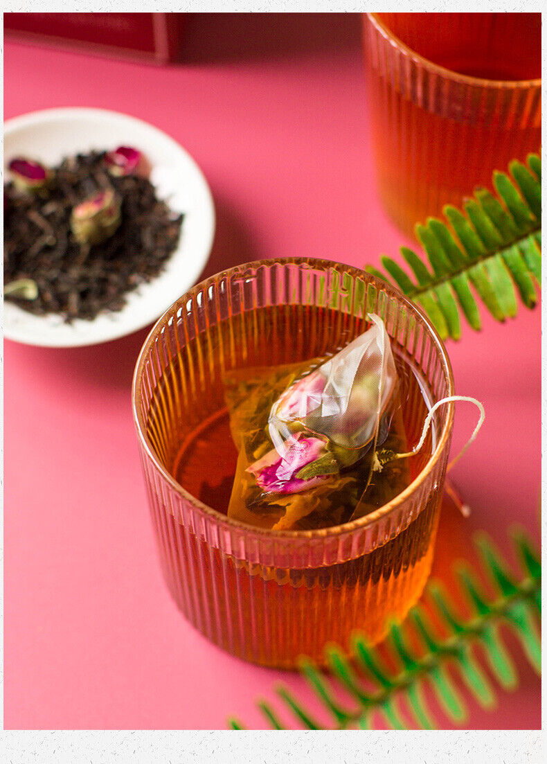 Rose Black Tea Dried Rose Petals Ceylon Black Tea Flower Blend Tea Bags