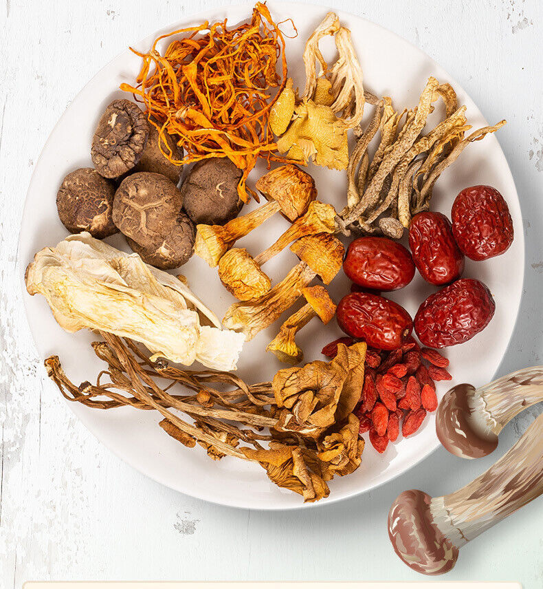 Dried Mushrooms Soup Base Nutritious Food Colorful Mushroom Soup Mix