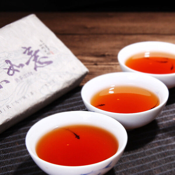 HelloYoung TeaFermented Tea Brick Top-Grade Black Tea Health 250g Pu-Erh Ripe Tea Purple Bud