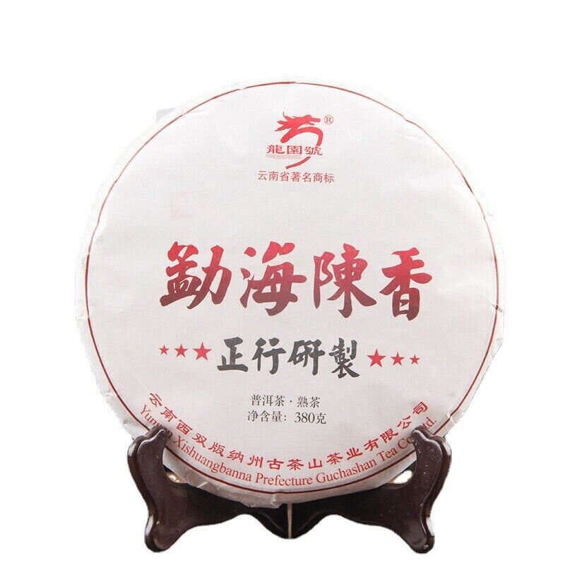 HelloYoung TeaPu'er Tea Cake Chinese Cooked Pu-erh Black Tea Natural 380g Menghai Big Tree