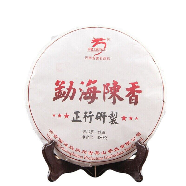 HelloYoung TeaPu'er Tea Cake Chinese Cooked Pu-erh Black Tea Natural 380g Menghai Big Tree