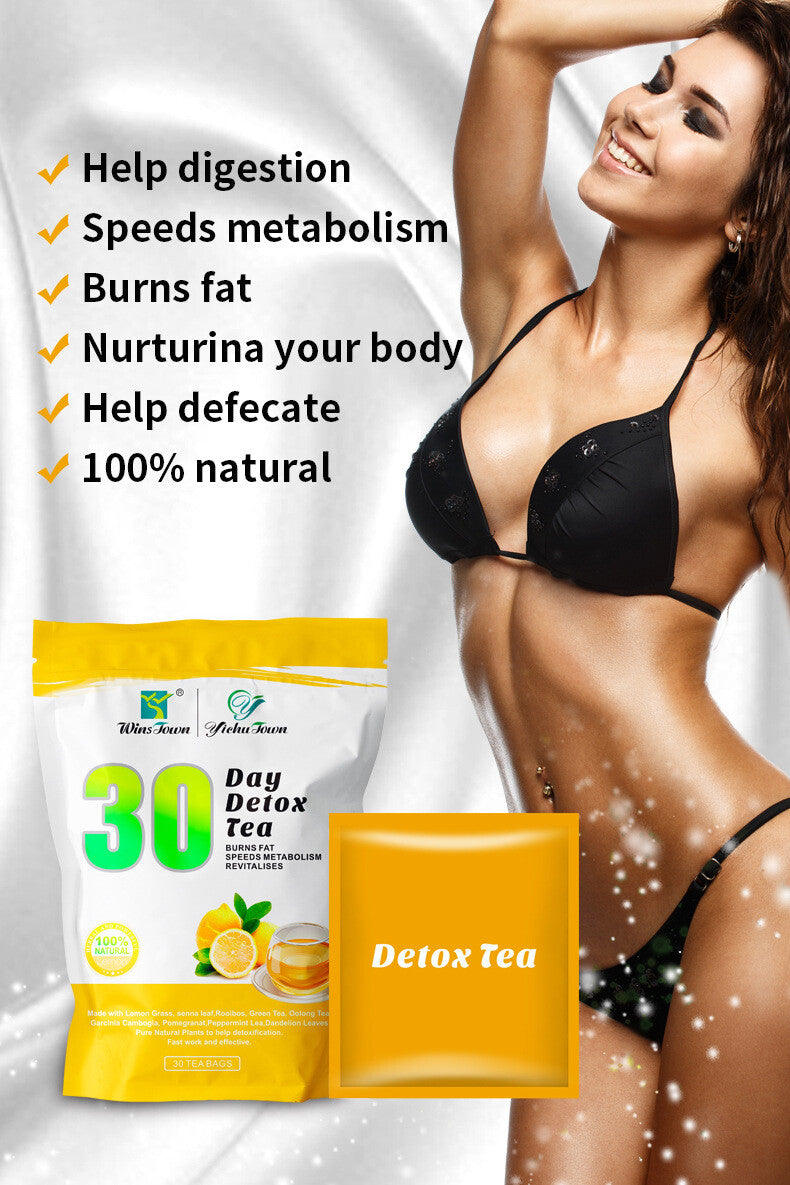Peach Flavor Detox Fit Slim Tea 30 Days Weight Loss Tea Lemon Flavor
