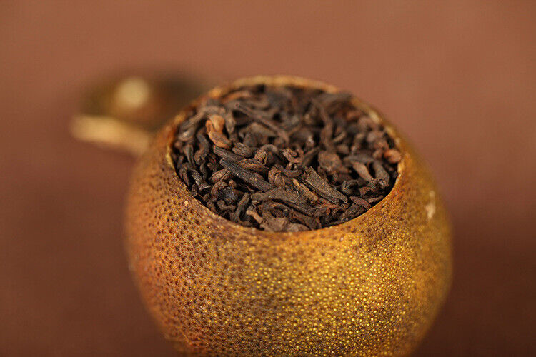 HelloYoung 500g Chen Pi Pu'er Ripe Tea Yunnan Tea Healthy Drink 500g大红柑 315橘普